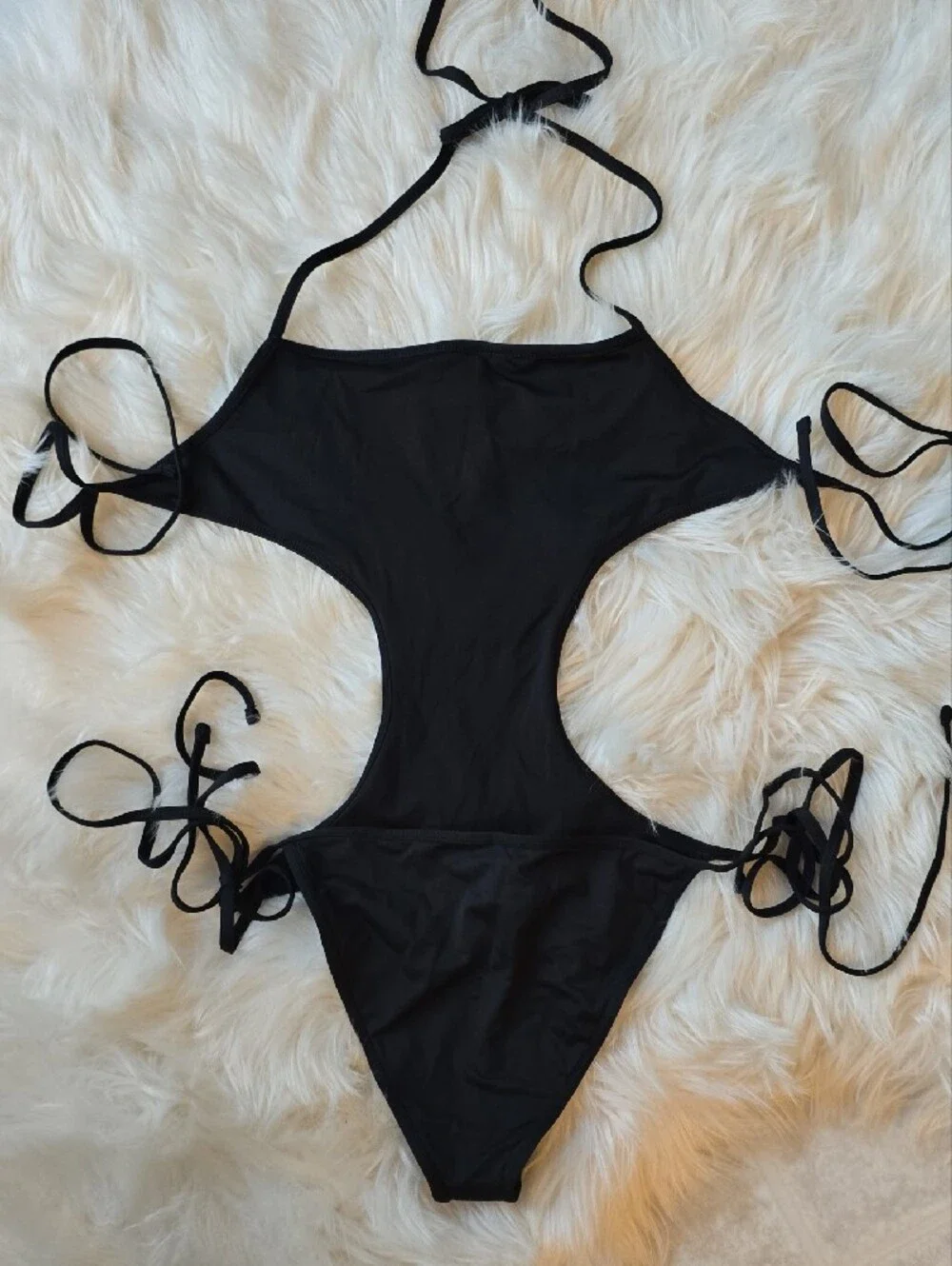 Victoria's Secret x Frankie's Bikinis Black One-Piece Swimsuit SIZE S